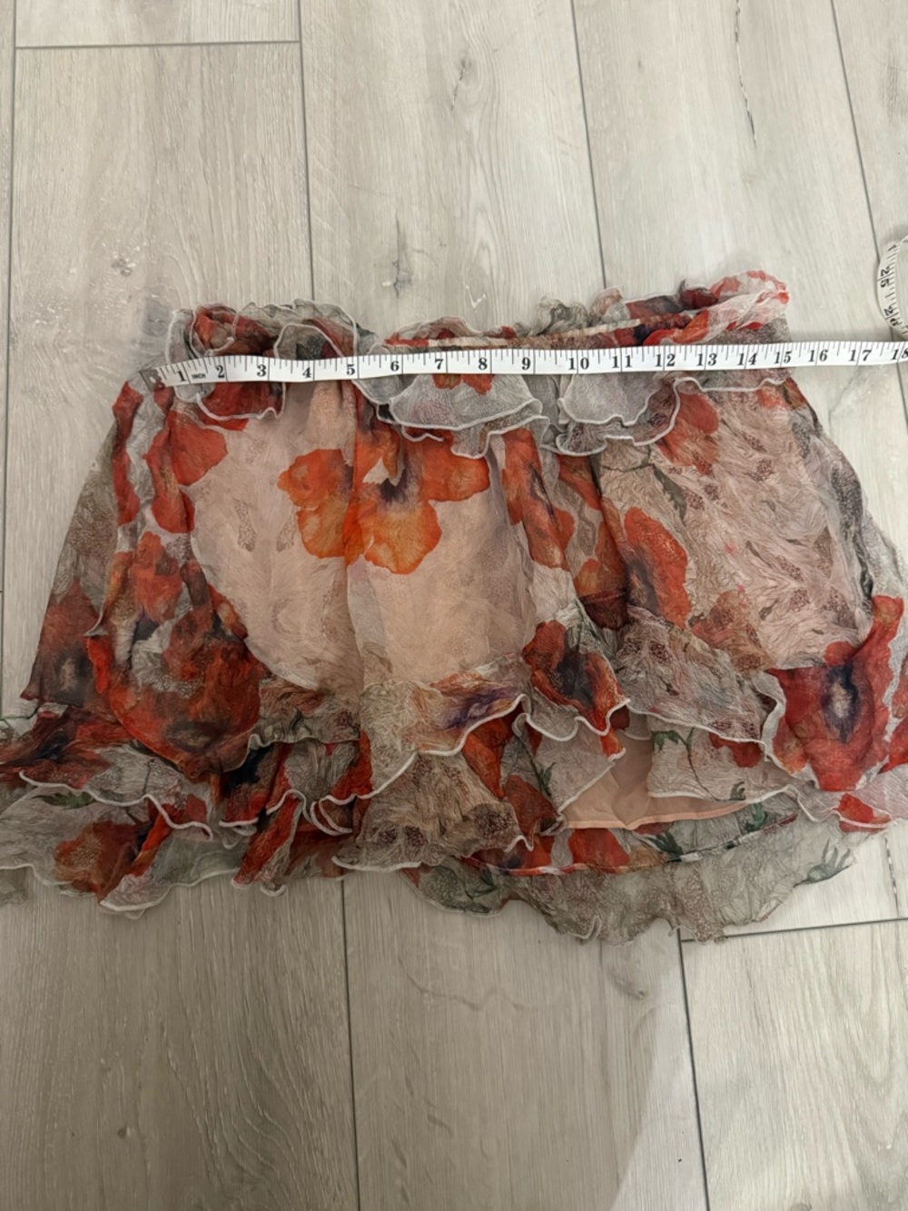 Isabel Marant Floral Ruffle Mini Silk Skirt Anemone Print in Red. Size S. New - Picture 5 of 7